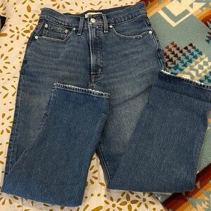 Madewell Women's Straight Leg Jeans - Dark Blue